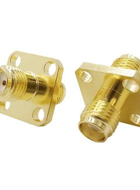 1Pcs SMA Female to SMA Female 4-Hole Panel Mount RF Coax Ada