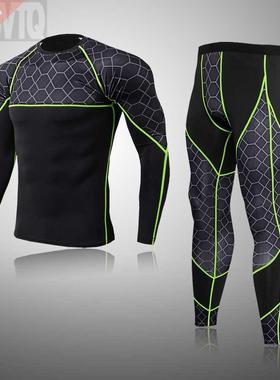 Men's Sports Ski Thermal Underwear Set Suits Gym Compression