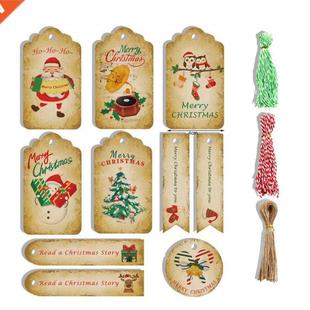 150 PCS Christmas Gift Tags Kraft Paper Name Tags Hang Label