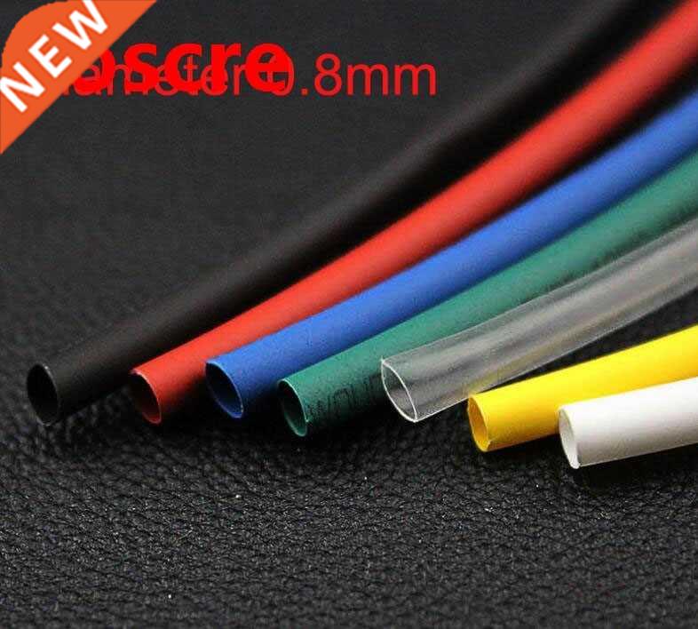 0.8mm Dia Black/Red/Yellow/White/Cle/Greed/Blue Heat Shrin