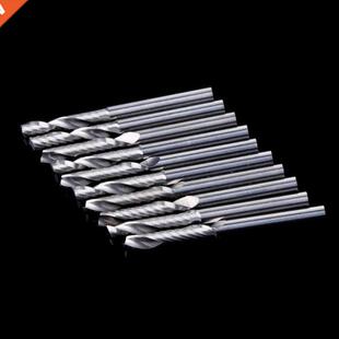 10Pcs Router Bts Sngle Flute Spral End Mll Cutter CNC Wo