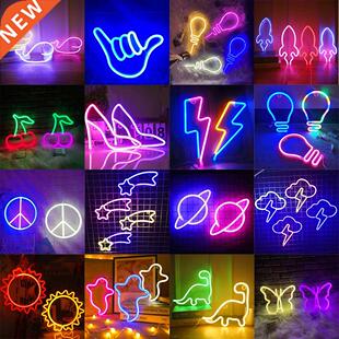LED Neon Sign Light Fruit Shaped Restaurant Wall Neon Light