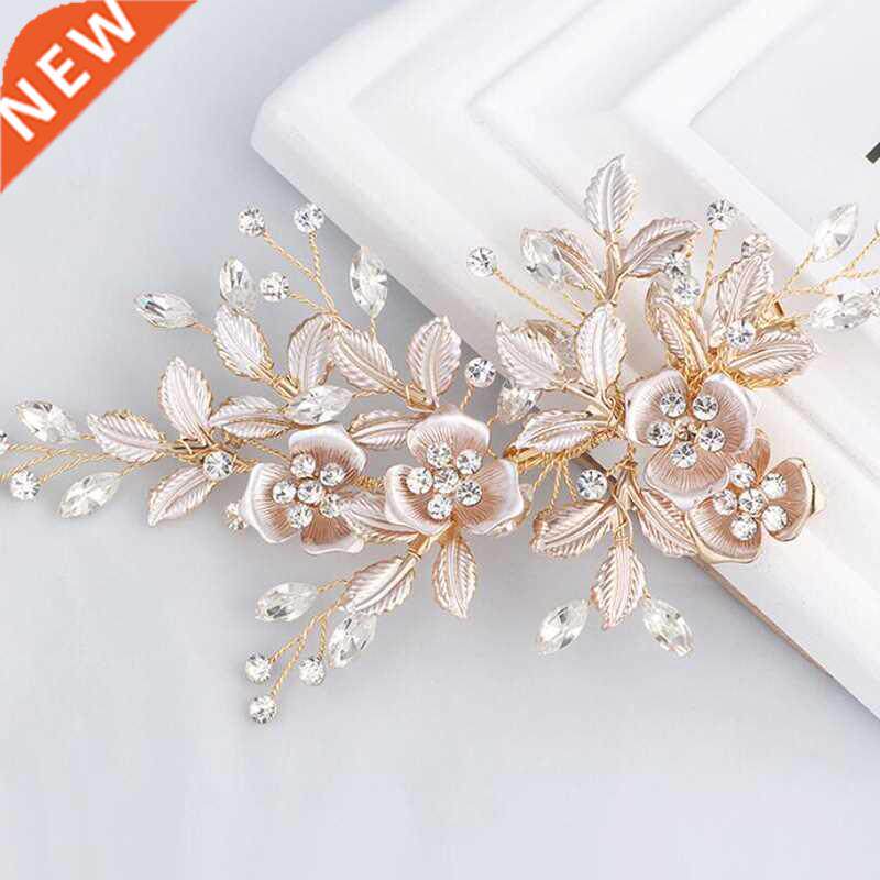 rendy Gold Flower Hairpin Bridal Hair Accessories Wedding He