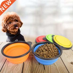 Pet Dog Bowl Collapsible Dog Water Bottle Portable Dogs Food