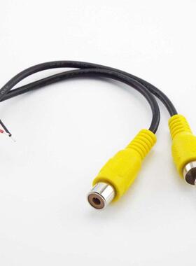 15cm Car Rca Female / Male Audo Cable Av Sngle-head Vdeo