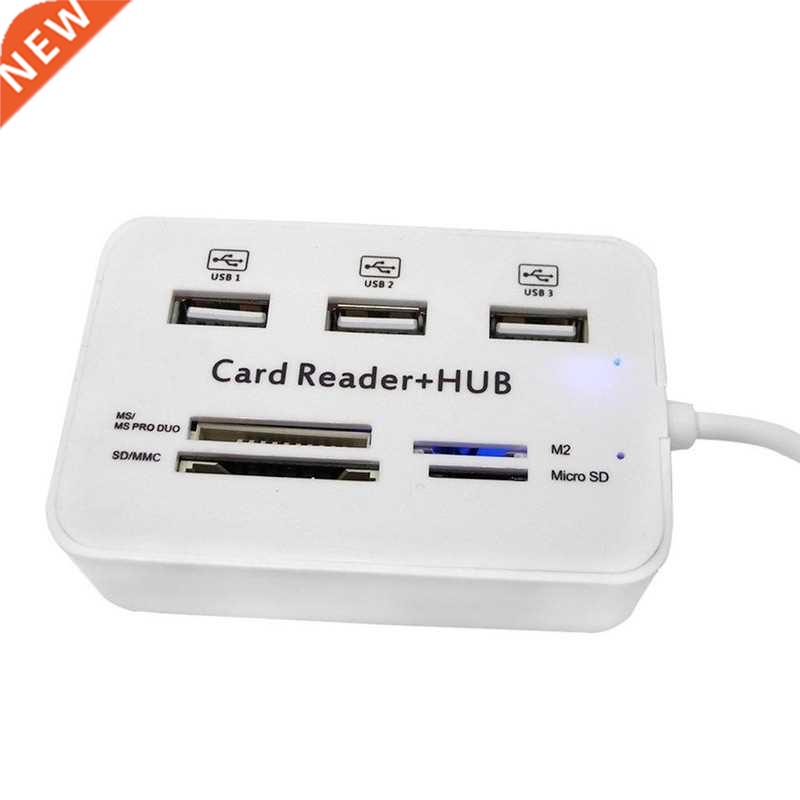 USB HUB 2.0 Multi USB 2.0 HUB Splitter 3 Ports Card Reader M