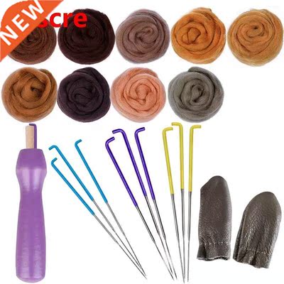 13Pcs Needle Felting Kit With 9 Color Felting Wool for Felti