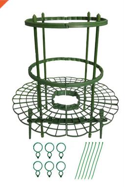 1 Set Garden Plant Cages Supports Round Plastic Strawberry S