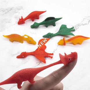 5pcs/set Catapulted Slingshot Toy Rubber Dinosaur Chicken Sm