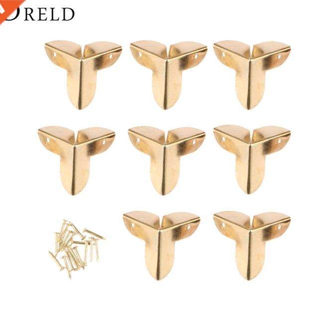 8pcs 22*22*23mm box corner brackets antique gold decorative