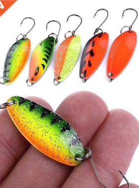 5PCS 4.5g fishing metal shone spoon baits metal spinner lure