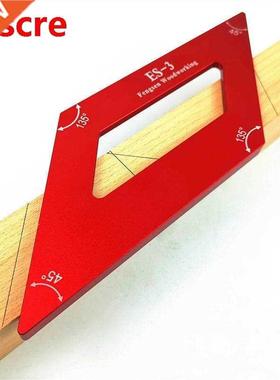 Woodworking Scribing ruler 45 /135 degree square angle ruler