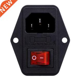 Socket Module Switch Male Fuse Inlet Plug 10A Power Pin