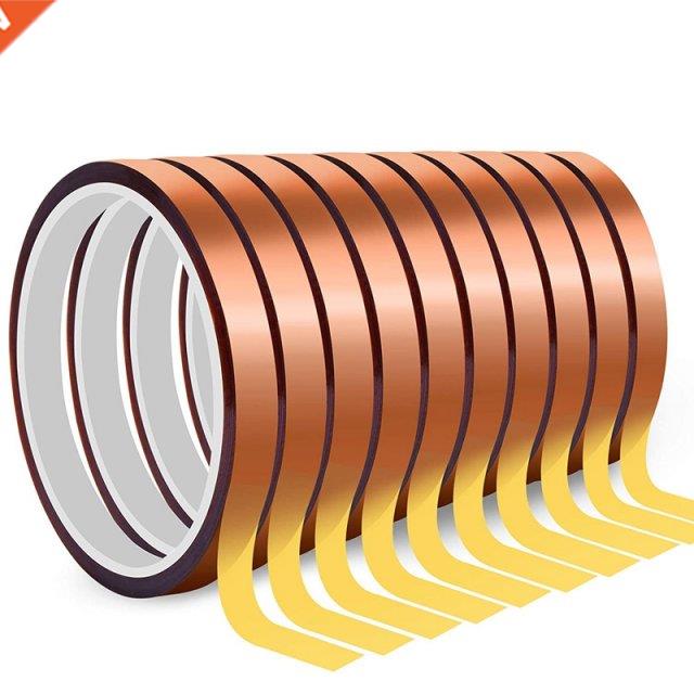 10 Rolls of Heat-Resistant Tape for Sublimation,10mmX33M of