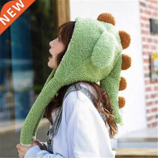 Dinosaur Beanie Hat Female Winter Funny Cute Knitted hats Wo