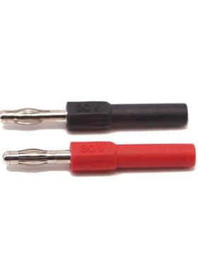 2pcs 1red 1black m Banana shrouded to 2mm plug female m
