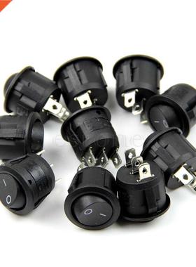 5PCS Mini Round  Pin SPDT ON-OFF Rocker Switch Snap-in L15