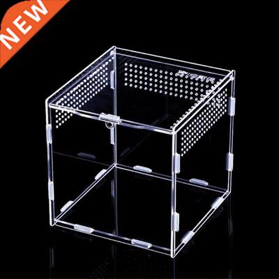 Reptile Feeding Box Breeding Case Portable Acrylic Terrarium