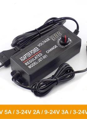 Adjustable Adapter AC 100-220V to DC 3-12V 5A 3-24V 2A 9-24V