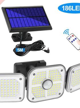 186 LED Reflector Solar Lights Outdoor Wireless Spotlights S