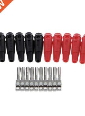 10Pcs 32A 4mm Banana Plug High Current Insulated Shrouded St