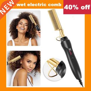 New Copper Comb 2 In 1 Hot Comb Straightener Electric Hair