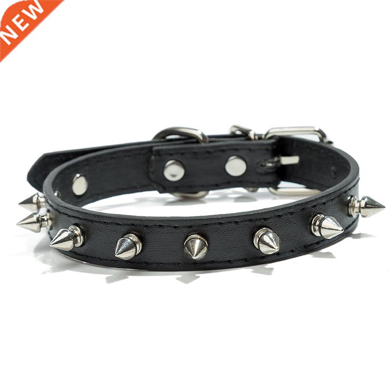 Harp Spiked udded Leather Dog Collars Pu For Small Medium