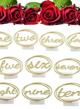 Table Number Sgns 1-10 Numbers wth Hollowed Out for Parte