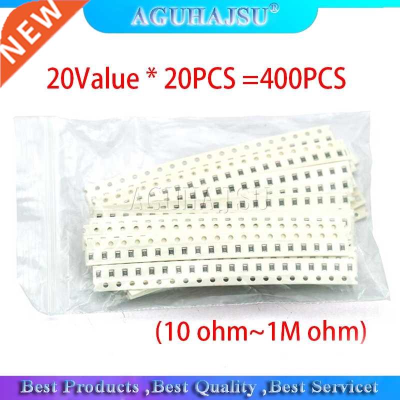 20Value * 20PCS =400PCS 0805 SMD Resistor Kit 1% 1/8W (10ohm
