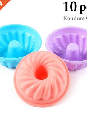 10pcs Silicone Mold Spiral Shape Cake Mold Silicone Chocolat