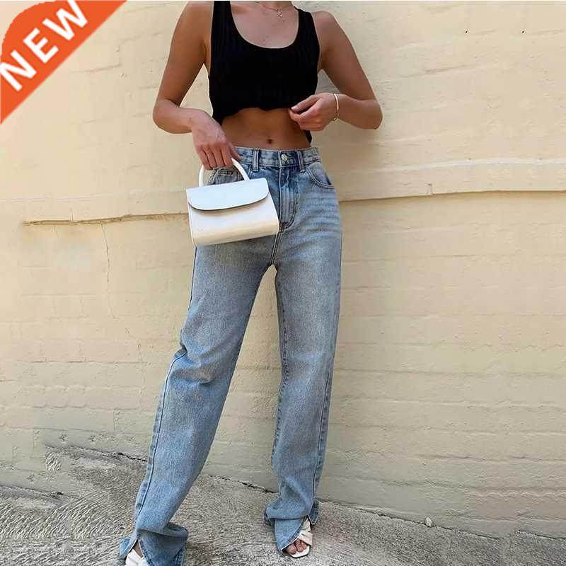 MosiMolly Washed Denim Pants Jeans Women Boyfriend Jeans Ca