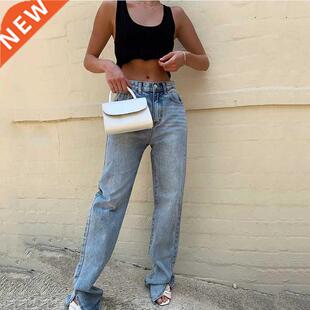 MosiMolly Washed Denim Pants Jeans Women Boyfriend Jeans Ca