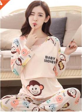 Hot Sale Maternity Pajamas Spring Autumn Breastfeeding Long