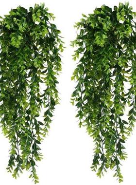 2Pcs Artificial Trailing Plants Fake Hanging Plants Faux Fol