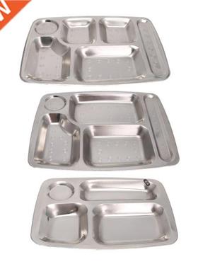 Stainless Steel Student tray Divided Dinner Tray Lunch Conta