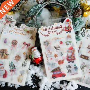 Christmas Santa Stickers 4pcs cut Design Die Yoofun Claus