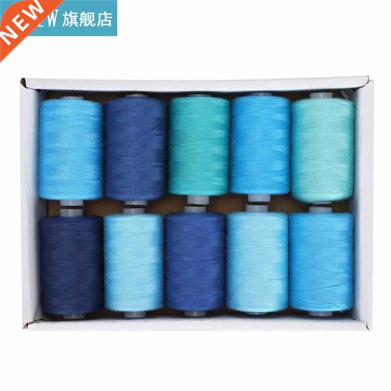 Sewing Thread Set 10 Rolls Blue Sewing Thread Set Cool Tone