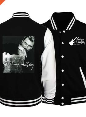 Johnny Hallyday printed jacket winter men	s/women cas