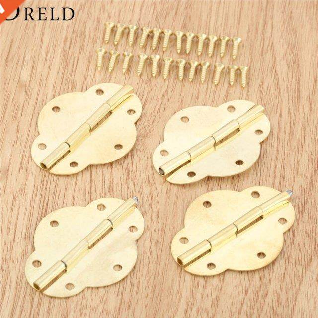 4pcs 46*35mm Vintage Furniture Hinges Cabinet Drawer Door Bu