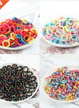 100pcs/Set Girls Colorful Nylon Hair Bands Children tail Hol