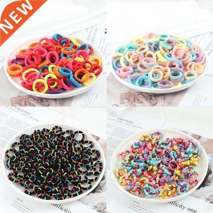 Colorful Nylon tail Set Hol Children Girls Bands 100pcs Hair