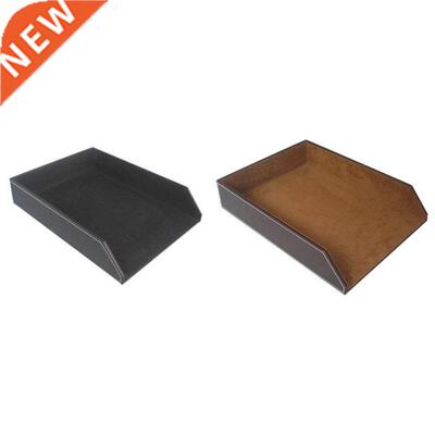PU Leather Collection Letter Tray,Document Desk Stackable Of