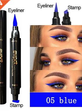 Blue Winged Eyeliner Stamp Waterproof Long Eye Liner Pencil