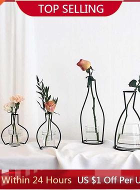 Retro Iron Line Tble Flowers Vses Nordic Decortion Home M