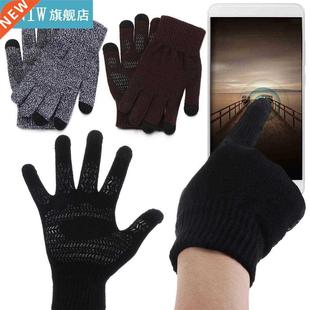 Gloves Touch Thick Warm Finger Knitted Full Winter Screen