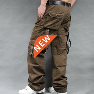 Seasons Cargo Pants Loose Men's Cotton Pocket Baggy Trousers