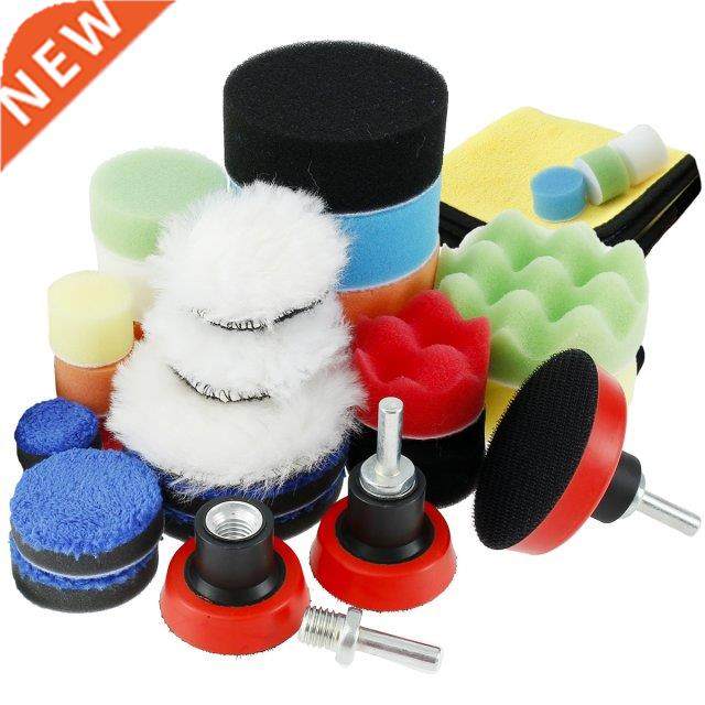 34pcs Car Polishing Pad Sponge Buffing Waxing Clean Polish B