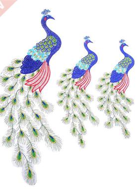 1pc  Sew Dress Cloth Decorate Colorful Sequins Peacock Em