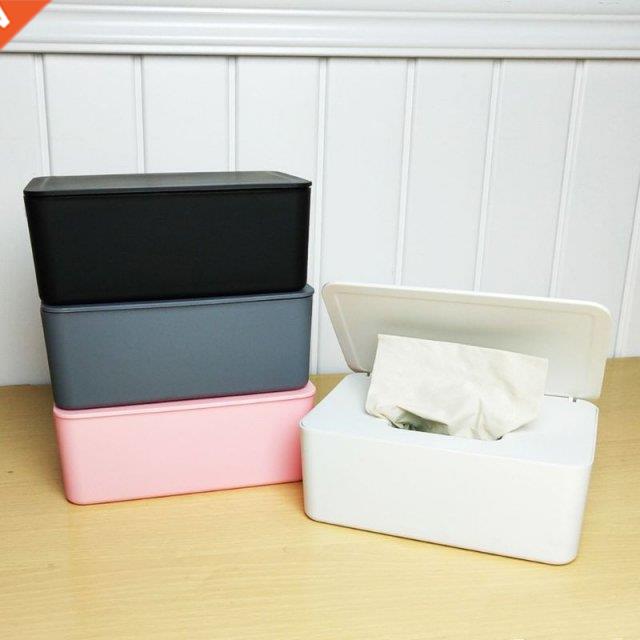 Wet Wipes Dispenser Holder Case with Lid for Home Office Sto