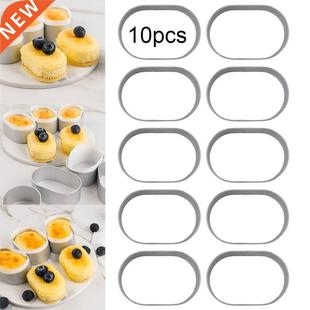 Mini Aluminium Cheese Baking Cake Shape Mold Egg 10PCS Oval
